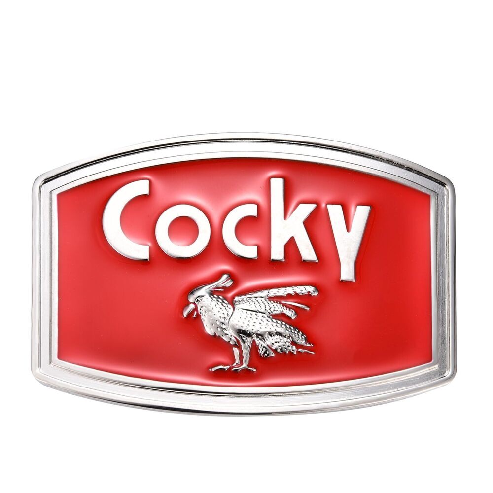 9874 Cocky Western Belt Buckle, Cowboy Cowgirl Halloween Vintage Belt